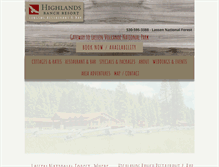Tablet Screenshot of highlandsranchresort.com
